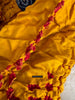 2092 Exquisiter gelber Bandhani-Batikschal aus Gaji-Seide