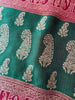 2108 Vintage Chanderi Sari Pallu Dekotextil – Orange
