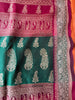 2108 Vintage Chanderi Sari Pallu Dekotextil – Orange