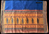 2109 Vintage Chanderi Sari Pallu Dekotextil – Blau