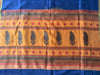 2109 Vintage Chanderi Sari Pallu Dekotextil – Blau
