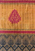 2109 Vintage Chanderi Sari Pallu Dekotextil – Blau