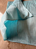 2110 Runner da tavolo in seta grezza intrecciata a mano di colore blu ghiaccio