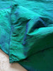 2111 Chemin de table bleu paon en soie brute tissée à la main