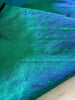 2111 Chemin de table bleu paon en soie brute tissée à la main