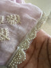 2114 Transparente Chanderi-Stola / Schal – Lavendel