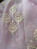 2114 Transparente Chanderi-Stola / Schal – Lavendel