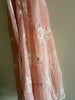 2115 Sheer Chanderi Stole / Shawl / Sarong / Wrap - Peach / Salmon