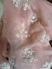 2115 Sheer Chanderi Stole / Shawl / Sarong / Wrap - Peach / Salmon