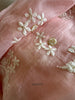 2115 Sheer Chanderi Stole / Shawl / Sarong / Wrap - Peach / Salmon