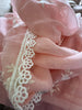 2115 Sheer Chanderi Stole / Shawl / Sarong / Wrap - Peach / Salmon