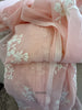 2115 Sheer Chanderi Stole / Shawl / Sarong / Wrap - Peach / Salmon