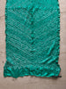 2130 Seegrüner Bandhani-Batikschal aus Seide