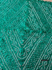 2130 Seegrüner Bandhani-Batikschal aus Seide