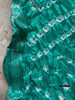 2130 Seegrüner Bandhani-Batikschal aus Seide