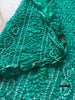 2130 Seegrüner Bandhani-Batikschal aus Seide