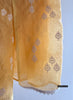 2132 Sheer Chanderi Mulmul Stole / Shawl / Sarong / Wrap - Yellow