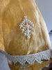 2132 Sheer Chanderi Mulmul Stole / Shawl / Sarong / Wrap - Yellow
