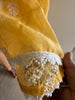 2132 Sheer Chanderi Mulmul Stole / Shawl / Sarong / Wrap - Yellow