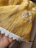 2132 Sheer Chanderi Mulmul Stole / Shawl / Sarong / Wrap - Yellow