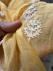 2132 Sheer Chanderi Mulmul Stole / Shawl / Sarong / Wrap - Yellow