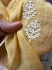 2132 Sheer Chanderi Mulmul Stole / Shawl / Sarong / Wrap - Yellow