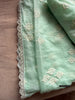 2133 Sheer Chanderi Mulmul Stole / Shawl / Sarong / Wrap - Ice Blue