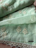 2133 Sheer Chanderi Mulmul Stole / Shawl / Sarong / Wrap - Ice Blue