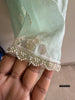 2133 Sheer Chanderi Mulmul Stole / Shawl / Sarong / Wrap - Ice Blue