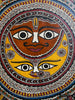 2137 Peinture d'art traditionnel Mithila - Soleil et Lune