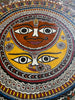 2137 Peinture d'art traditionnel Mithila - Soleil et Lune