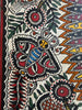 2137 Peinture d'art traditionnel Mithila - Soleil et Lune