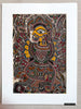 2138 Peinture d'art traditionnel Mithila - Les trois déesses puissantes