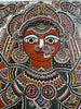 2138 Peinture d'art traditionnel Mithila - Les trois déesses puissantes