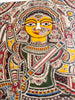 2138 Peinture d'art traditionnel Mithila - Les trois déesses puissantes