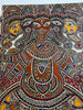 2138 Peinture d'art traditionnel Mithila - Les trois déesses puissantes