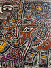 2138 Peinture d'art traditionnel Mithila - Les trois déesses puissantes