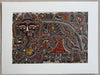 2138 Peinture d'art traditionnel Mithila - Les trois déesses puissantes