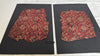 2173 Pair - Antique Indian Trade  Cloth Printed Textile Toraja Fragment