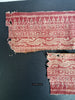 2175 Pair - Antique Indian Trade Textile  Print Toraja Fragment - Border Bands