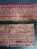 2175 Pair - Antique Indian Trade Textile  Print Toraja Fragment - Border Bands