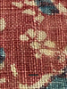 2176 Antique Indian Trade Textile Blue & Red Fragment - Large