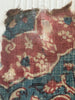 2176 Antique Indian Trade Textile Blue & Red Fragment - Large