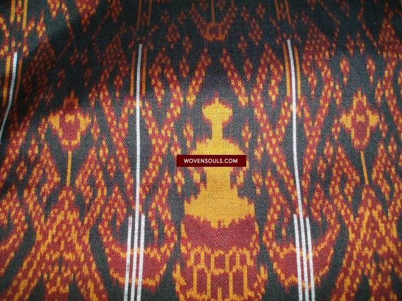 221 / 841 SOLD A Buddhist Pidan Pedan Silk Ikat Weaving Cambodia-WOVENSOULS-Antique-Vintage-Textiles-Art-Decor