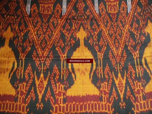 221 / 841 SOLD A Buddhist Pidan Pedan Silk Ikat Weaving Cambodia-WOVENSOULS-Antique-Vintage-Textiles-Art-Decor