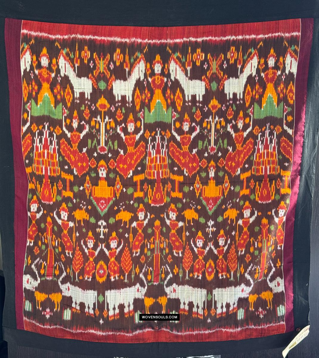 223-A Cambodian Silk Ikat Pidan Pedan Temple Hanging