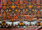 223-A Cambodian Silk Ikat Pidan Pedan Temple Hanging