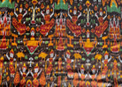 223-A Cambodian Silk Ikat Pidan Pedan Temple Hanging