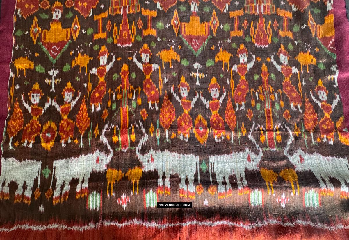 223-C Cambodian Silk Ikat Pidan Pedan Temple Hanging