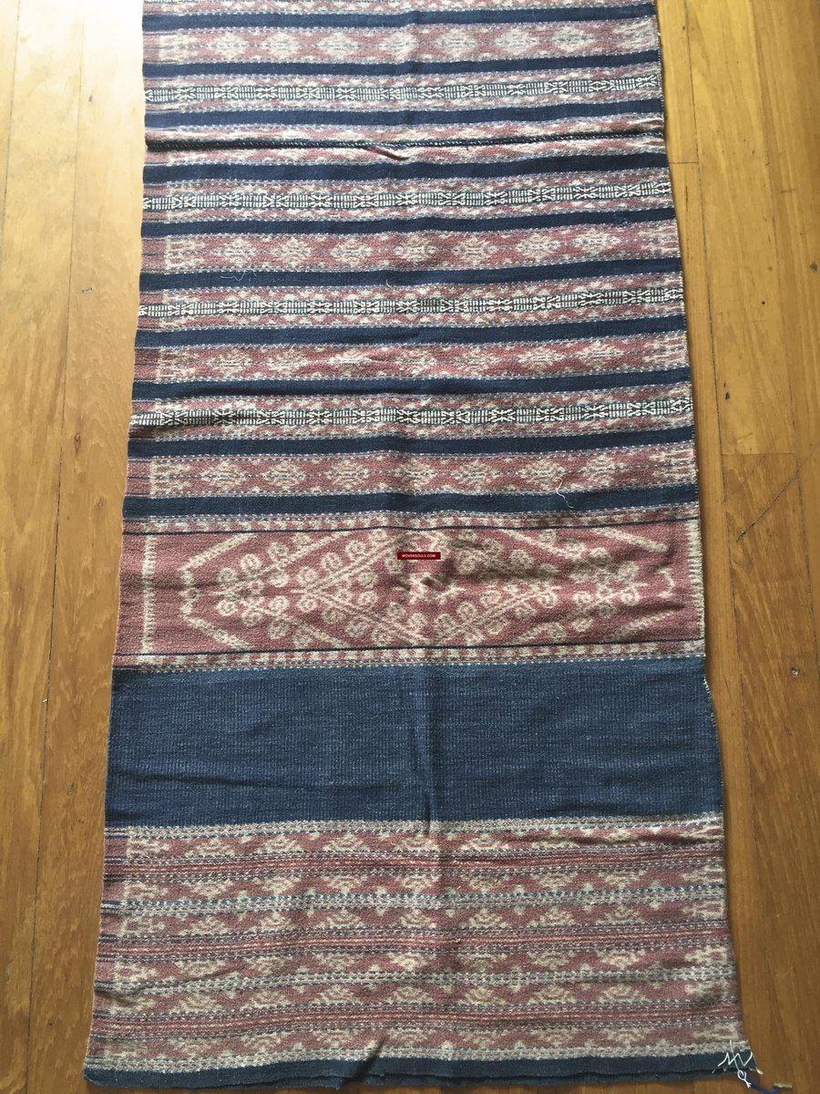 224 SOLD Antique Ikat Sarong with Indigo from Sawu-WOVENSOULS-Antique-Vintage-Textiles-Art-Decor